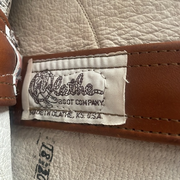 Olathe Leather Cowboy Boots with Vibram Biltrite Soles Made in the USA - Picture 5 of 11